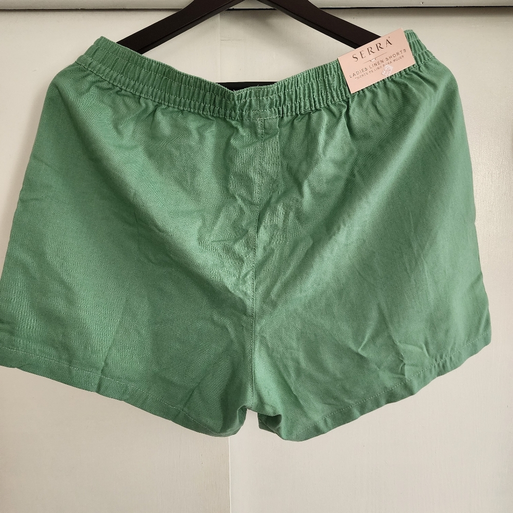 Serra Ladies Linen Shorts NWT, L - Picture 2 of 4